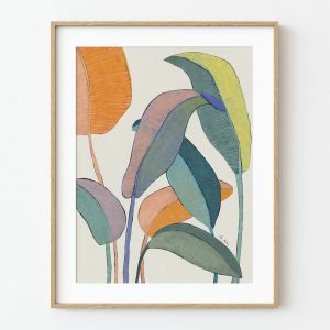 Lámina artística hojas de platanera