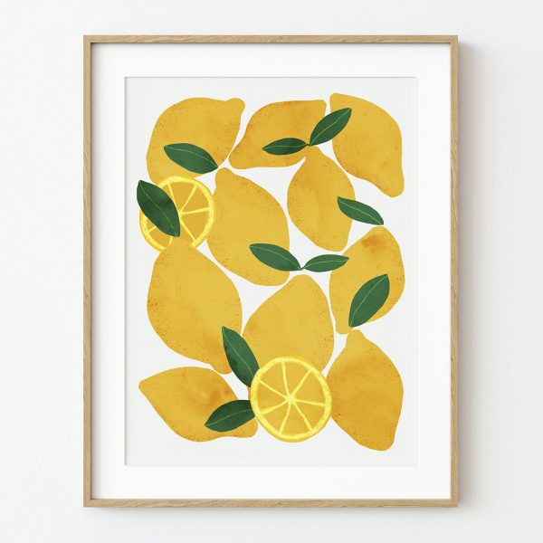 Lámina artística de limones
