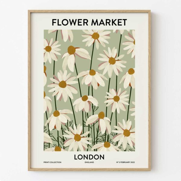 Ilustración mercado de flower de Londres