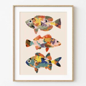 Ilustración peces tropicales